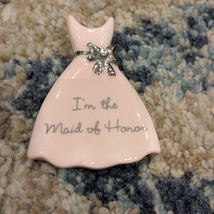 Pink Maid of Honor Dress Brooch